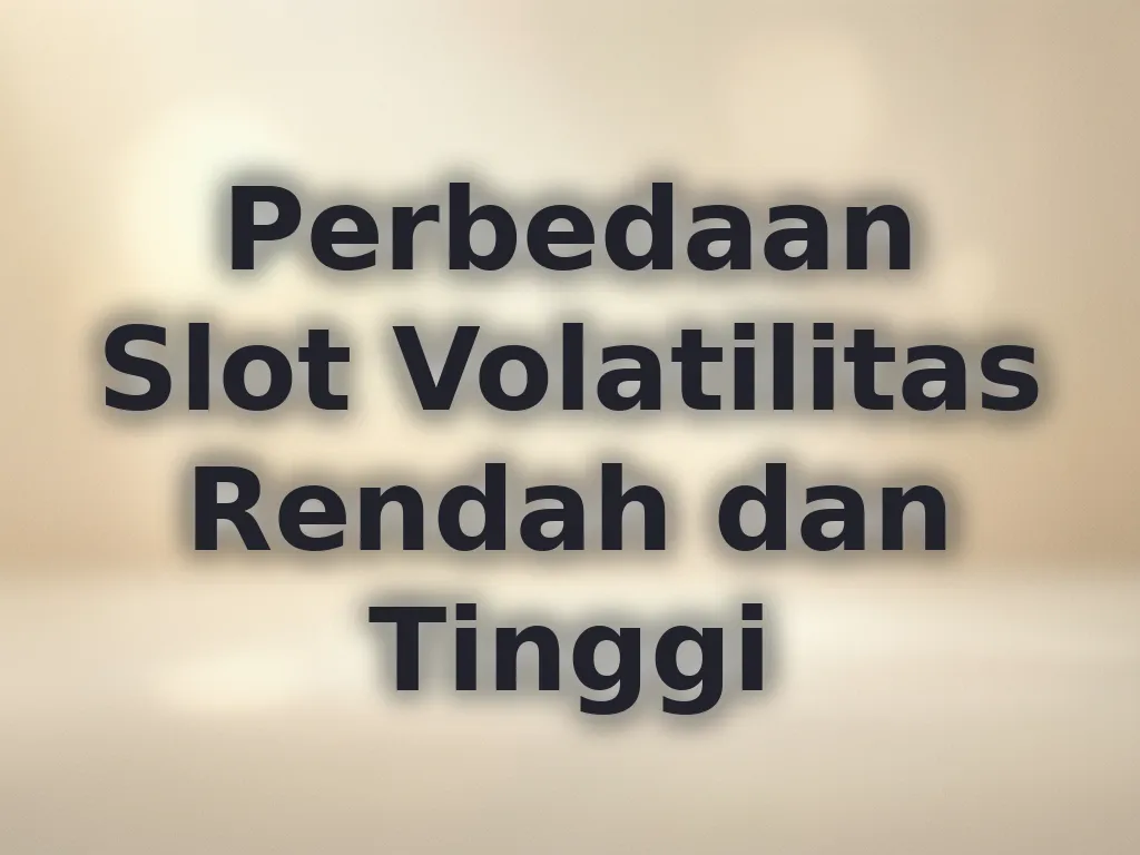 Perbedaan Slot Volatilitas Rendah dan Tinggi